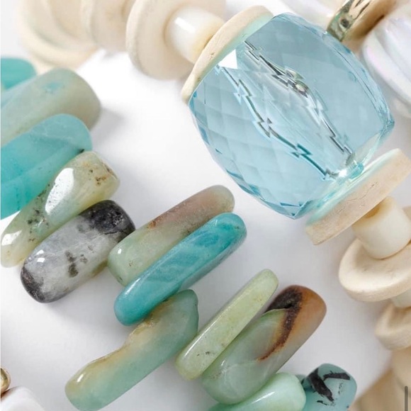 Plunder Design Boho Summer Colorful Stackable Bracelet Set ❤️ Turquoise/pink - Picture 2 of 4